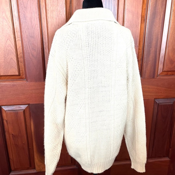 Vintage Alps Kilkenny Knit Irish 100% Pure Wool Hand Loomed Collar Sweater Sz XL - Picture 3 of 8